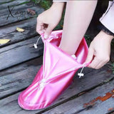 Xajzpa - Men Women Shoes Covers For Rain Flats Ankle Boots Cover Pvc Reusable Non-Slip With