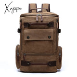 Xajzpa - Men’s Backpack Vintage Canvas School Bag Travel Bags Large Capacity Laptop High Qualit