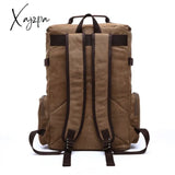 Xajzpa - Men’s Backpack Vintage Canvas School Bag Travel Bags Large Capacity Laptop High Qualit