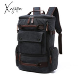 Xajzpa - Men’s Backpack Vintage Canvas School Bag Travel Bags Large Capacity Laptop High Qualit
