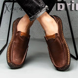 Xajzpa - Men’s Casual Shoes Handmade Mens Style Comfortable Lace Up Moccasins Breathable Loafers