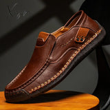 Xajzpa - Men’s Casual Shoes Handmade Mens Style Comfortable Lace Up Moccasins Breathable Loafers