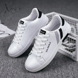 Xajzpa - Men’s Casual Shoes Lightweight Breathable Men Flat Lace-Up Sneakers White Business