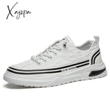 Xajzpa - Men’s Casual Shoes Lightweight Breathable Men Flat Sneakers White Business Travel Tenis