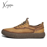 Xajzpa - Men’s Casual Shoes Retro Driving Flats Fashion Genuine Leather Loafers Men Design