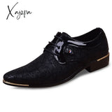 Xajzpa - Men’s Dress Shoe Clould Patent Leather Men Wedding Oxford Shoes Lace-Up Office Suit