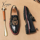 Xajzpa - Men’s Gentlemen’s Dress Shoes Comfortable Luxury Embroidered Loafers 2023 Italian