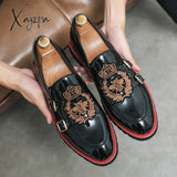 Xajzpa - Men’s Gentlemen’s Dress Shoes Comfortable Luxury Embroidered Loafers 2023 Italian