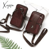 Xajzpa - Men’s High Quality Pu Waist Bag Business Casual Magnetic Ag Leather Belt Holder For Man