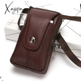 Xajzpa - Men’s High Quality Pu Waist Bag Business Casual Magnetic Ag Leather Belt Holder For Man