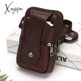Xajzpa - Men’s High Quality Pu Waist Bag Business Casual Magnetic Ag Leather Belt Holder For Man