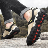 Xajzpa - Men’s Hiking Shoes Suede Leather Wear-Resistant Outdoor Hunting Men Sport Trekking