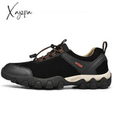 Xajzpa - Men’s Hiking Shoes Suede Leather Wear-Resistant Outdoor Hunting Men Sport Trekking