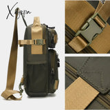 Xajzpa - Men’s Multi-Function Shoulder Bag Fashion Waterproof Chest Travel Cross Body Messenger