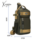 Xajzpa - Men’s Multi-Function Shoulder Bag Fashion Waterproof Chest Travel Cross Body Messenger