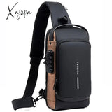 Xajzpa - Men's Multifunction Anti-theft USB Shoulder Bag Man Crossbody Cross body Travel Sling Chest Bags Pack Messenger Pack For Male