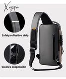 Men's Multifunction Anti-theft USB Shoulder Bag Man Crossbody Cross body Travel Sling Chest Bags Pack Messenger Pack For Male jsvery