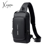 Men's Multifunction Anti-theft USB Shoulder Bag Man Crossbody Cross body Travel Sling Chest Bags Pack Messenger Pack For Male jsvery