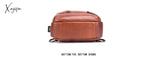 Xajzpa - Men’s Retro Top Layer Cowhide Genuine Leather Shoulder Bags Pack Usb Crossbody Travel