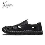 Xajzpa - Men’s Sandals Retro Leather Summer Shoes For Men Classics Beach Footwear Fashion Male