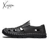 Xajzpa - Men’s Sandals Retro Leather Summer Shoes For Men Classics Beach Footwear Fashion Male