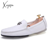 Xajzpa - Mens Shoes Casual Brands Slip On Formal Luxury Men Loafers Moccasins Genuine Leather