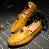 Xajzpa - Mens Shoes Casual Brands Slip On Formal Luxury Men Loafers Moccasins Genuine Leather