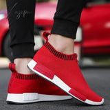 Xajzpa - Men’s Slip On Sock Sneakers 38-47 Super Light Breathable Mens Shoes Men Walking Jogging