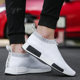 Xajzpa - Men’s Slip On Sock Sneakers 38-47 Super Light Breathable Mens Shoes Men Walking Jogging