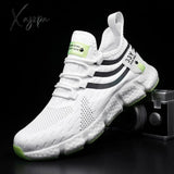 Xajzpa - Men's Sneakers Mesh Breathable Running Shoes Male Light Non-slip Classic Sports Casual White Shoes Women Couple Tenis Masculino