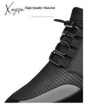 Xajzpa - Men’s Sneakers Quality 6Cm Increasing British Shoes New Breathable Summer Casual Big