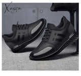 Xajzpa - Men’s Sneakers Quality 6Cm Increasing British Shoes New Breathable Summer Casual Big