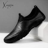 Xajzpa - Men’s Spring First Layer Cowhide Business Pointed Head Leather Shoes Casual Outdoor