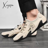 Xajzpa - Men’s Suede Leather Shoes Non-Slip Trend Comfortable Men Outdoor British Fashion High