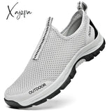 Xajzpa - Men's Vulcanize Shoe Sneakers Summer Mesh Casual Shoes Breathable Rubber Non-slip Lightweight Shoes Men Loafers Footwear