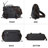 Xajzpa - Messenger Bag For Men Retro Canvas Satchel Casual Briefcases Laptop Fit 13Inch Water