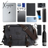 Xajzpa - Messenger Bag For Men Retro Canvas Satchel Casual Briefcases Laptop Fit 13Inch Water