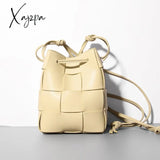 Xajzpa - Mini Drawstring Bucket Bag Luxury Designer Women’s Shoulder Cow Leather Small Handbags