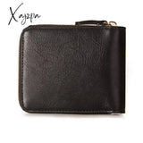 Xajzpa - Mini Men Short Wallet Buckle Coin Purses Pouch Pocket Credit/Id Card Holder Zipper Bifold