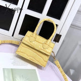 Xajzpa - Mini Small Square Bag Fashion New Quality Pu Leather Women’s Handbag Crocodile Pattern