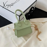 Xajzpa - Mini Small Square Bag Fashion New Quality Pu Leather Women’s Handbag Crocodile Pattern