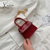 Xajzpa - Mini Small Square Bag Fashion New Quality Pu Leather Women’s Handbag Crocodile Pattern