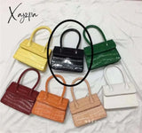 Xajzpa - Mini Small Square Bag Fashion New Quality Pu Leather Women’s Handbag Crocodile Pattern