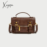 Xajzpa - Mini Vintage Crossbody Messenger Bag Retro Flap Cambridge Casual Handbag & Shoulder Purse