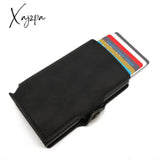 Xajzpa - Minimalist Anti Rfid Blocking Wallet Men’s Money Clip Slim Mini Black 03