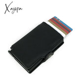 Xajzpa - Minimalist Anti Rfid Blocking Wallet Men’s Money Clip Slim Mini Black 1