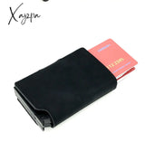 Xajzpa - Minimalist Anti Rfid Blocking Wallet Men’s Money Clip Slim Mini Dual Black