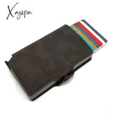 Xajzpa - Minimalist Anti Rfid Blocking Wallet Men’s Money Clip Slim Mini Grey 03