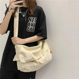 Xajzpa - Multi Pockets Messenger Bag Large Capacity Girl Shoulder Bags Solid Color Women’s