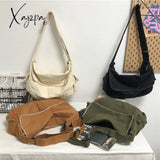 Xajzpa - Multi Pockets Messenger Bag Large Capacity Girl Shoulder Bags Solid Color Women’s